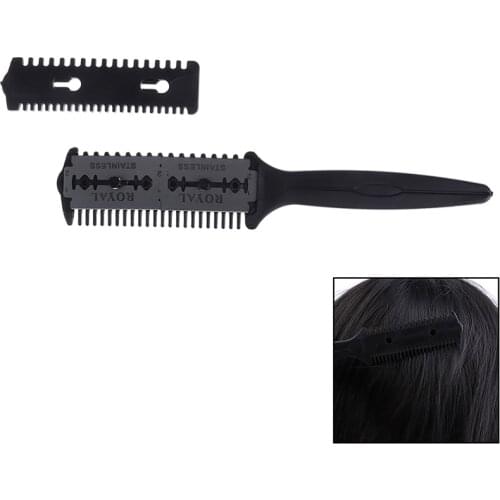Pro Barber Hair Razor Comb Scissor Tools Bangs Brush Hairdressing Trimmers Hair Shaving Blades Cutting Thinning Beauty Styling