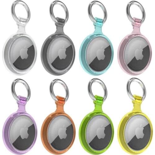 For Apple Airtags Locator Transparent TPU Locator Tracker Case Washable Anti-lost Cover for Airtag Keychain 2021 Air Tag Shell
