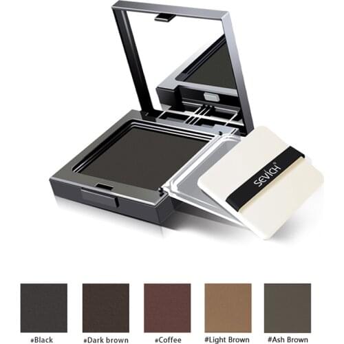 5 Colors 12g Hair Shadow Powder Waterproof Hairline Edge Control Powder Root Cover Up Dark Brown Hair Concealer With Puff