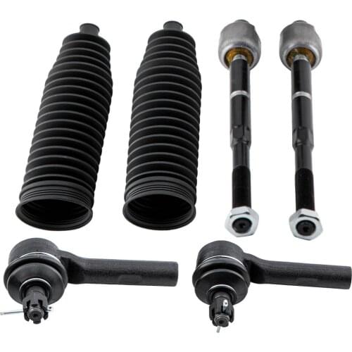 Steering Rack & Pinion Boots w/Bellows & Locking C-Clamps Inner Outer Tie rod End Boot for Chevy Colorado GMC Canyon 2004 2005