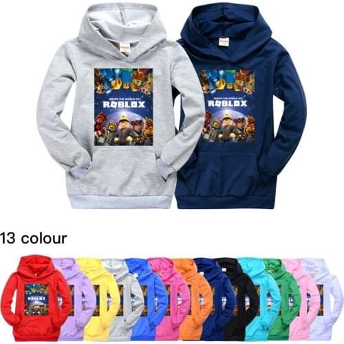 Spring Autumn ROBLOX Kids Clothes Toddler Boys Girls Cartoon 3D Hoodies Hooded Sweatshirt Top Pants Childrens Clothing 2-16Y