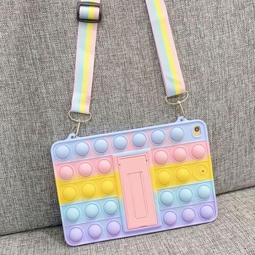 For iPad Mini 5 4 3 Air 1 2 3 4 10.5 10.9 10.2 2019 2020 Pro 11 2018 9.7 2017 Relive Stress Fidget Toys Silicone Tablet Case