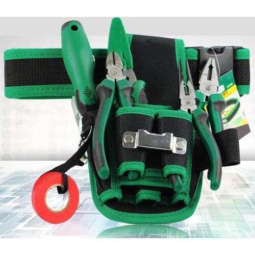 Waist-Mounted Tool Bag Multi-Function Tool Pocket Hardware Tool Storage Bag Multi-Jack Repair Kit Adjustable Belt Storage Bag
