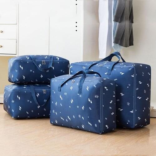 4 Sizes Oxford Cloth Storage Bag Clothing Finishing Bag Cartoon Printed Kindergarten Quilt Organizer Travel Luggage Container