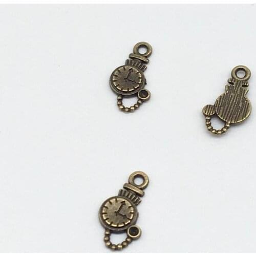 Vintage 60 pcs clock charms fit DIY handmade necklace earring bracelet charms Jewelry Making