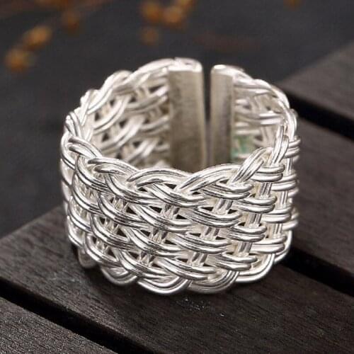 925 silver Thailand handmade silver restoring ancient ways personality female ring