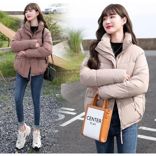 2021 Fashion Winter Coat Women Jacket Women Cotton padded Parka Outwear Solid Female Jacket Coat