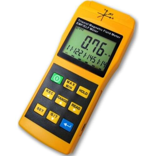 3-Axis Gauss EMF ELF Meter Detector, Electromagnetic Field Radiation Intensity 20/ 200/ 2000 mG & uT for Microwave Computer Line