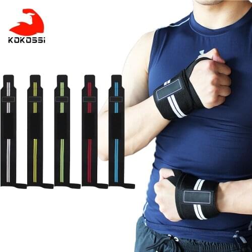 KoKossi 1PCS Weightlifting Compression Bandage Fitness Bracer Sports Training Exercise Bracer Protection Elastic Wristband