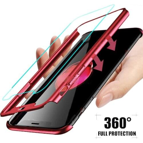 Hot 360 Degree Full Cover Shockproof Case for Huawei Nova 4 3 3i 2 2i Mate 20 10 with Tempered Glass P20 P10 P9 P8 Lite 2017