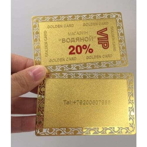 Discount brass metal VIP cards