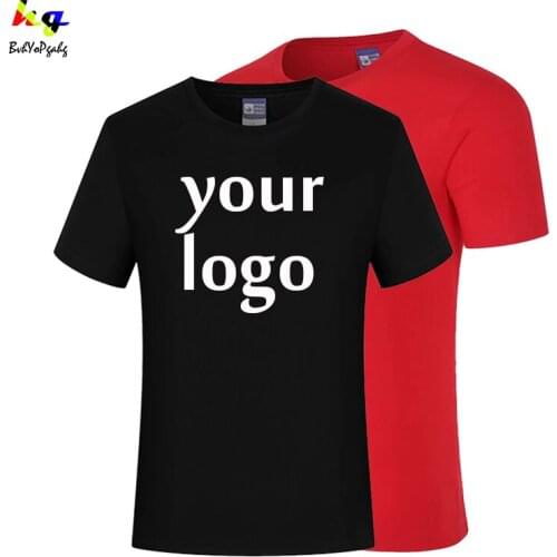 Customized T-shirts, DIY logo/picture/text team name printing male and female advertising T-shirts