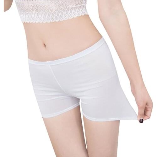 Modal Ice Silk Lace Traceless Underwear Boyshorts Plus Size Women Safe Panty Sexy Safe Leggings Breathable Tight Stretchy panty