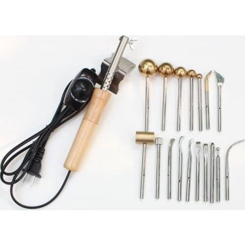 New 220v DIY Fabric Flower Making Tool set Electric Thermostat iron With 16 heads For Fabric flower maker