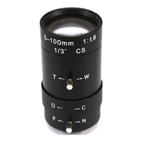 CS 5-100mm 1/3" F1.6 Varifocal Manual Iris lens cctv camera lens for CCTV security system camera Smart security SL-5100M