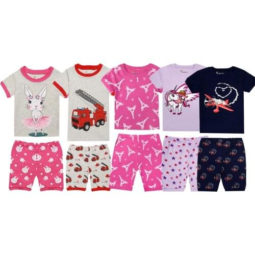 Adorable Toddler Baby Girls Boys Kids Summer Cotton Homewear Clothes Short Sleeve And Pants for Childrens Clothing Girls