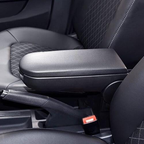 Black Center Console Armrest for Vehicle Cover Lid Fit for VW Polo 6R JETTA GOLF MK4 BORA BEETLE PASSAT B5 SKODA OCTAVIA Lavida