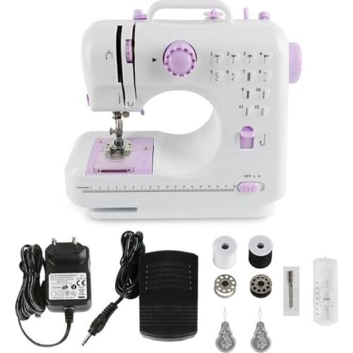 Portable Sewing Machine Semi-automatic Electric Overlock Sewing Machine Home Foot Pedal Straight Line Hand Table EU Hot Sale