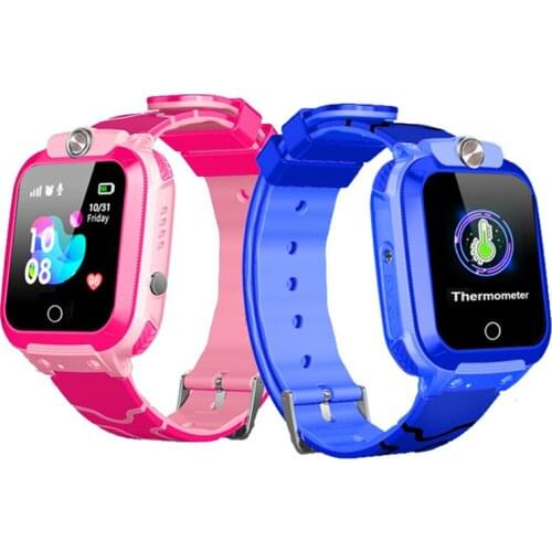 2020 Smart Watch Kids Body Temperature Detection LBS Tracker SOS Call for Children Anti Lost Monitor Baby Waterproof SmartWatch