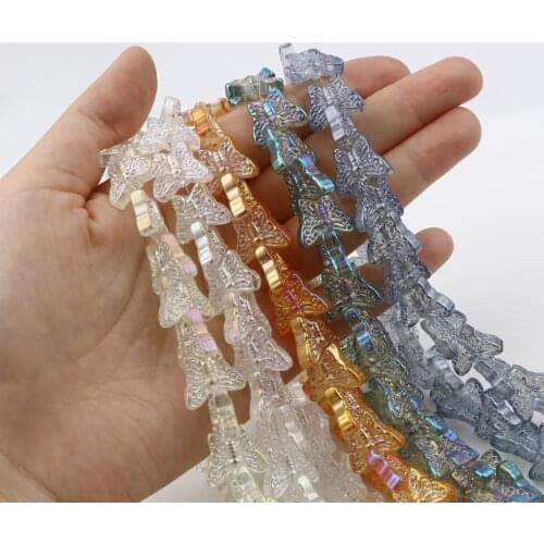 Glass Insect Beads Butterfly Animal Multicolor Loose Spacer Beads DIY Making Necklace Jewelry Gifts,1Strand(Approx 64PCs/Strand)