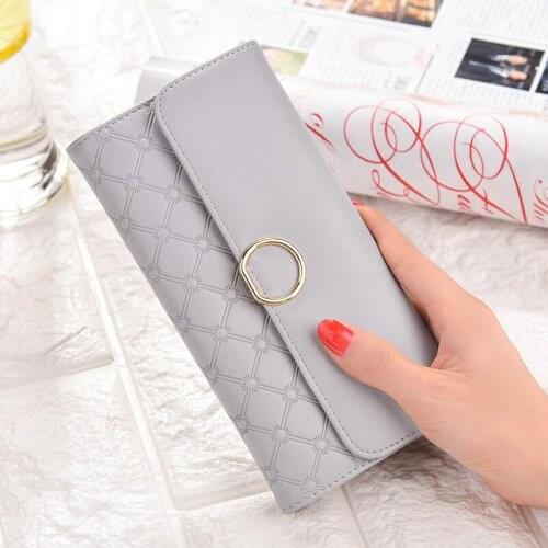 Large Capacity Womens Long Wallet Circle Hand Clutch for Women PU Leather Wallet Personalized Purse Girls Gifts