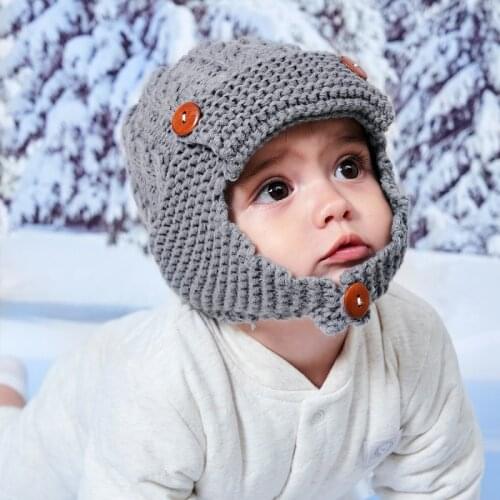 Newborn Toddler Kid Knitted Hat Cute Soft Warm Baby Boys Girls Cap for Children 2020 Winter Head Clothing Accessory Ear Protect