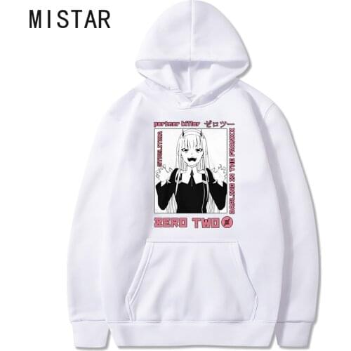 Darling In The Franxx Kanji Anime Manga Hoodies Women Unisex Pullover Fleece Zero Two Sweatshirt Harajuku Dropship Clothes
