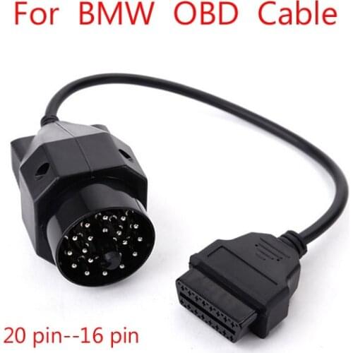 1Pcs OBD2 Cable Female 20 Pin to 16 Pin Connector Adapter Cables for BMW OBD 2 Connect cable