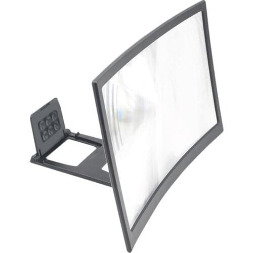 12inch New Mobile Phone Curved Screen Amplifier HD 3D Video Mobile Phone Magnifying Glass Stand Bracket Phone Foldable Holder