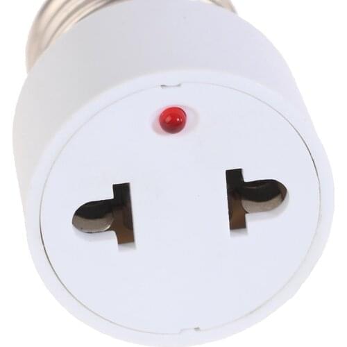 220V E27 ABS White Connector Accessories US/EU Plug Screw Bulb Base Adapter Bulb Holder Lighting Fixture Lamp 2 Hole Socket