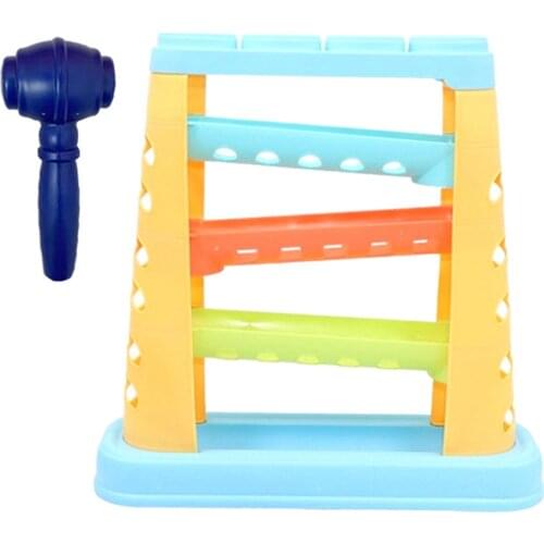 3 Layers Ball Racer Ramp Tower Set and Hammer Learning Toys for Toddlers