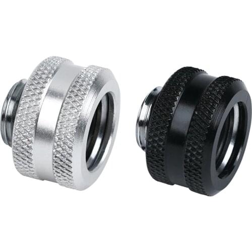 8PCS Hard Tube Fittings Hand Compression Style OD 14MM Hard Tube Computer Case Fittings G1/4" Thread