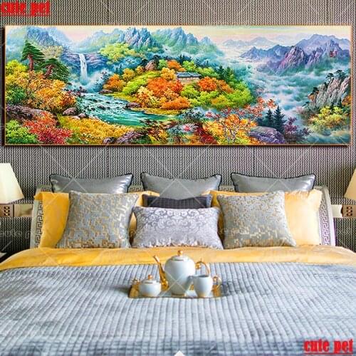 Diamond Painting Natural beauty in the mountains Mosaic Sale Rhinestones Pictures Cross Stitch Embroidery Full Display 5D large