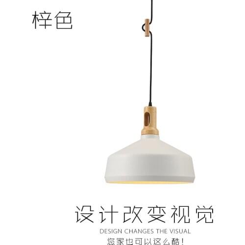 American Country Pendant Light Creative Wood Pendant Lamp iron metal Hanging Lamp Nordic Designer Light Art Deco Lighting Abajur
