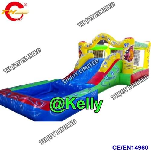 Free door shipping inflatable slide with pool, commercial inflatable bouncer slide for sale, inflatable water slide for kids
