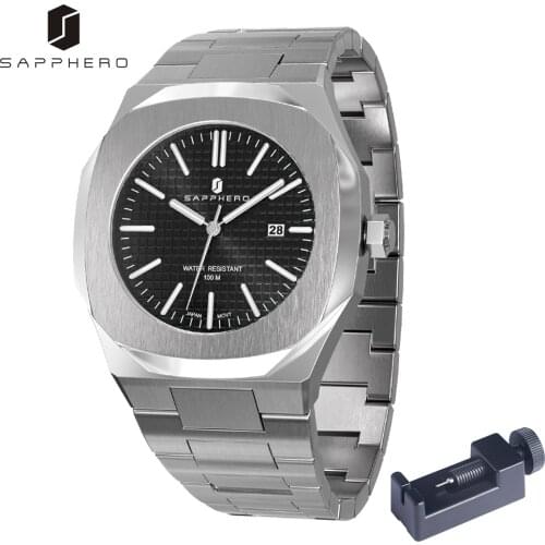 SAPPHERO Watches for Men Waterproof 30M Stainless Steel Wristwatch Quartz Movement Luxury Casual Business Style Elegant Gift