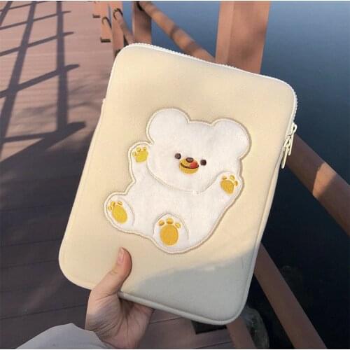 Pouch for iPad pro 11inch Cute Bear Ins Sleeve for ipad 10.9 9.7 10.2 10.5 inch for iPad Pro 12.9" pouch 13 inch laptop bag