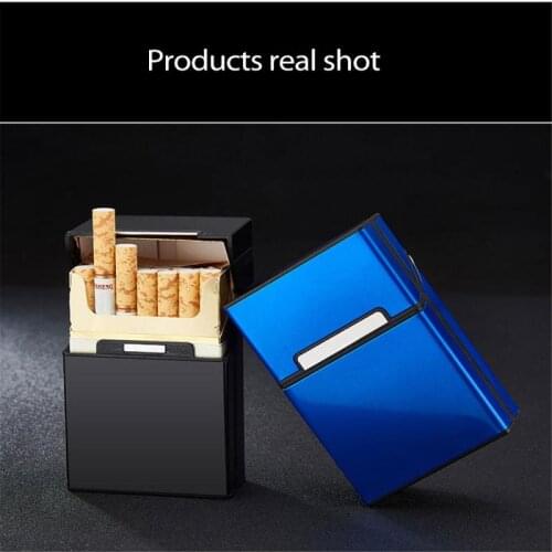 Hot New Fashion Pipe Creative Personality Cigaret Case Slim Metal Cigarette Box Aluminum Gift Box Cigarette Holder