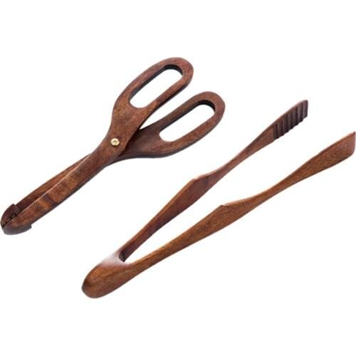 Wooden Food Tongs Baking Special Bread Tongs Food Tongs Kitchen Tongs Food Tongs Anti-Scalding Barbecue Barbecue Tongs