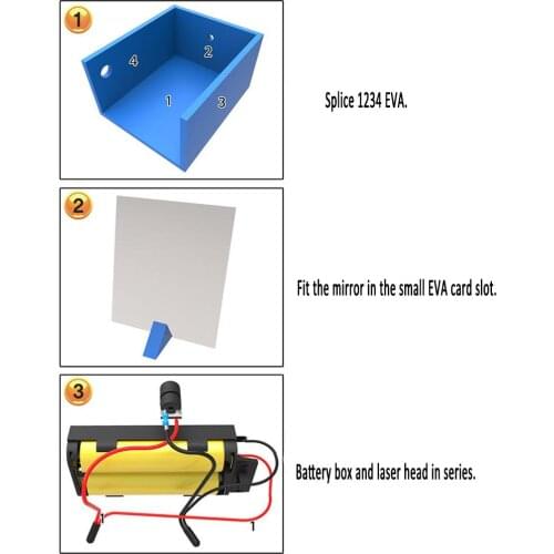 Kids Science Light Reflex Experiment Toy DIY Handmade Invention Equipment Educational Kits for Childre Teaching Resource Tools