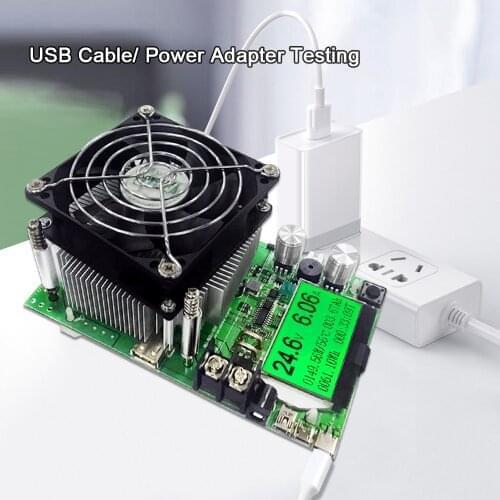 KKmoon 180W 200V 20A Electronic Load Tester Digital LCD Screen Electronic Adjustment Constant Load Meter Battery Capacity Tester