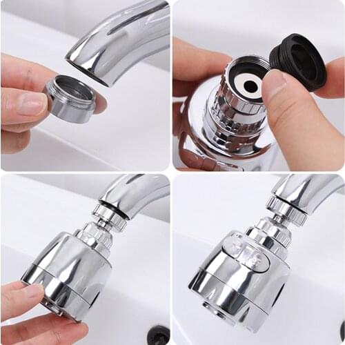 Flexible Faucet Extender Rotatable Universal Stainless Steel Filter Nozzle Household Home Kitchen Bath Accessories