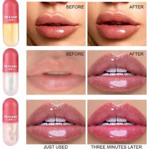Crystal Jelly Lip Gloss Capsule Lip Plumper Oil Shiny Clear Lip Oil Moisturizing Women Lip Gloss Balm Makeup Lip Tint Cosmetics