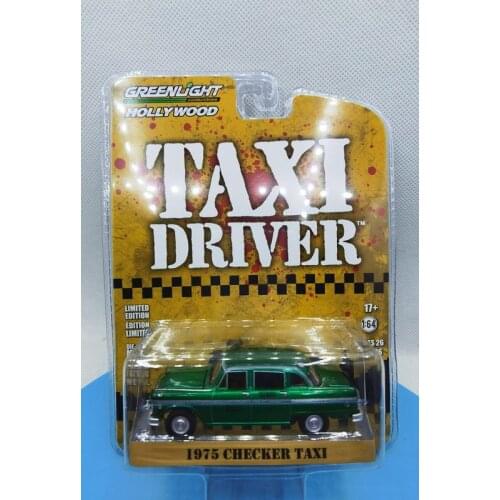 GreenLight 1:64 1975 CHECKER TAXI 44860B Green version Metal Diecast Alloy toy cars Model Vehicles For Children Boys gift hot