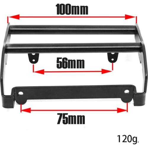Exquisite Metal Front Bumper With Spotlight IPF Word Lamp W23 Upgrade Parts for t4 Ford RC Car