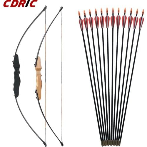 30/40LBS Straight Bow Split 51 Inches Entry Bow With Arrows For Children Youth Archery Hunting Shooting Kids Bow