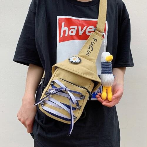 Fashion Canvas Women Bag Outdoor Women Chest Bag Fashion Crossbody Bags Casual Phone Pouch Female Travel Pack Knapsack