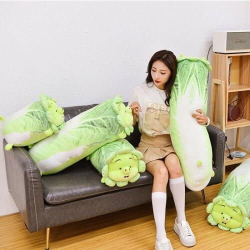 80-120cm Big Size Chinese Cabbage Pig Pillow Plush Toys Creative Animal Pig Plush Cushion Stuffed Dolls For Girls Baby