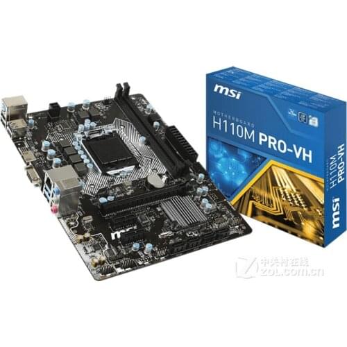New MSI H110M PRO-VH motherboard LGA 1151 DDR4 USB2.0 USB3.0 SATA3 DVI HDMI 32GB H110 desktop motherboard Free shipping
