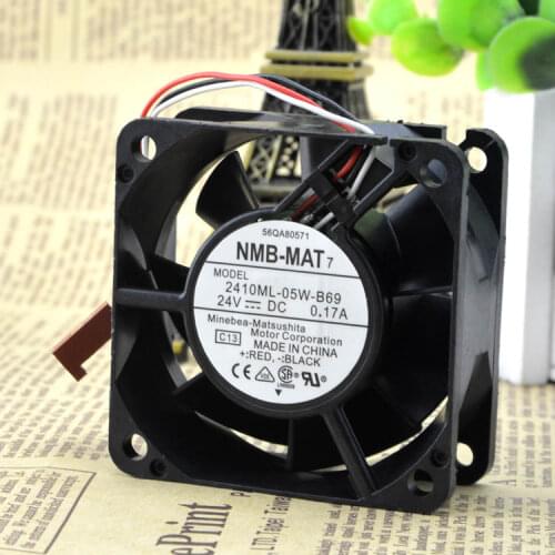 New and Original 2410ML-05W-B69 6025 6CM 24V 0.17A fan drive stall warning for NMB 60*60*25mm